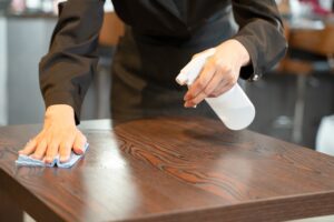 共有物や汚染箇所を適切に処理するイメージ